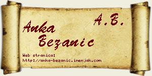 Anka Bežanić vizit kartica